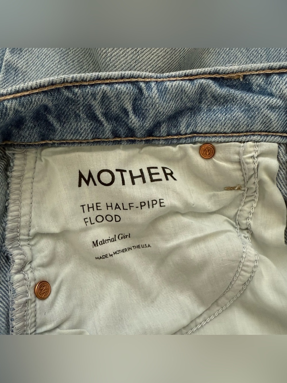 MOTHER The Half Pipe Flood Jeans - Material Girl - Size 28 - Picture 9 of 9